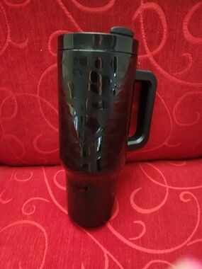Black Travel Mug with Handle